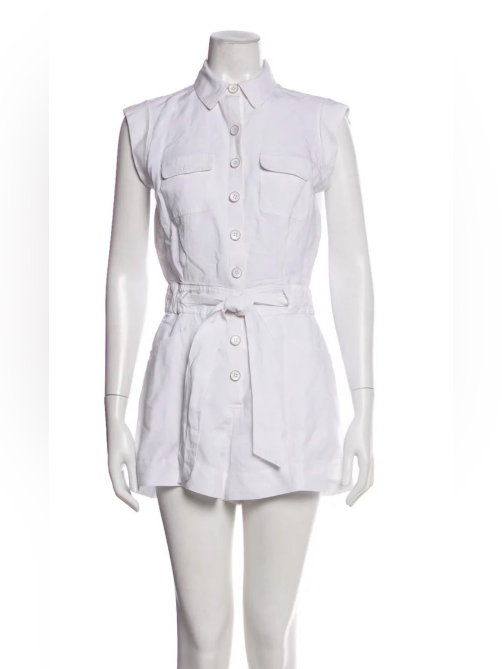 INTERMIX Cream Button-Front Collared Top